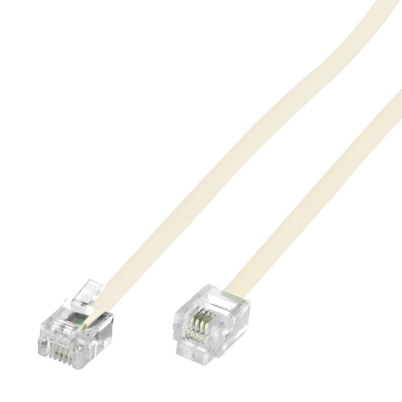 Conext Link RJ11 6P4C Modular Telephone Extension Cable Phone Cord Line Wire (25 Feet, Beige) ï¼ˆ33211ï¼‰ - Image 2